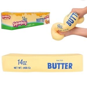Squishy 14oz Butter Stress Toy - Yellow NIB TikTok Viral